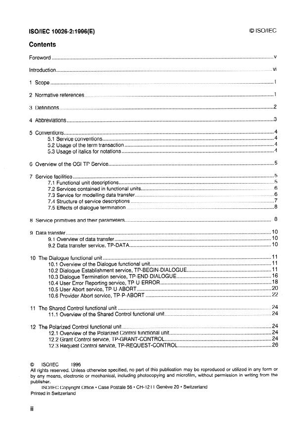 ISO/IEC 10026-2:1996 ISO/IEC 10026-2:1996 - Information technology -- Open Systems Interconnection -- Distributed Transaction Processing - Page 2 preview