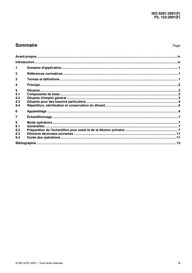 ISO 8261:2001 - Lait et produits laitiers -- Lignes directrices générales pour la préparation des échantillons pour essai, de la suspension mere et des dilutions décimales en vue de l'examen microbiologique