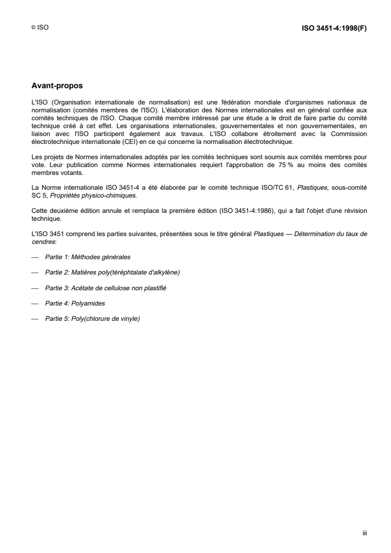 ISO 3451-4:1998 - Plastiques — Détermination du taux de cendres — Partie 4: Polyamides
Released:12/20/1998