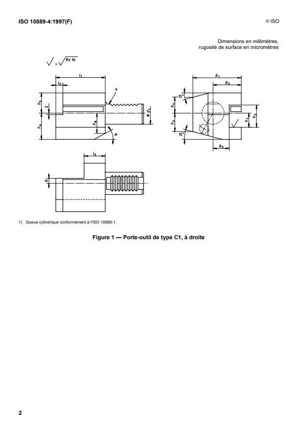 ISO 10889-4:1997 ISO 10889-4:1997 - Porte-outil a queue cylindrique - Page 4 preview