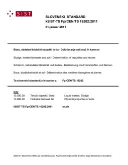kSIST-TS FprCEN/TS 16202:2011 - Page 1 preview
