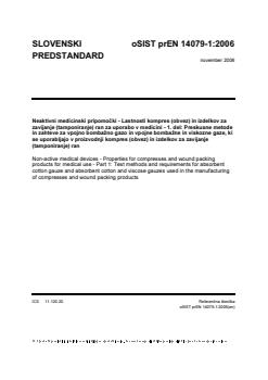 oSIST prEN 14079-1:2006 - Page 1 preview