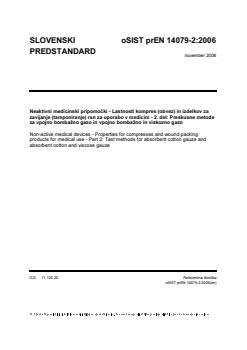 oSIST prEN 14079-2:2006 oSIST prEN 14079-2:2006 - Page 1 preview