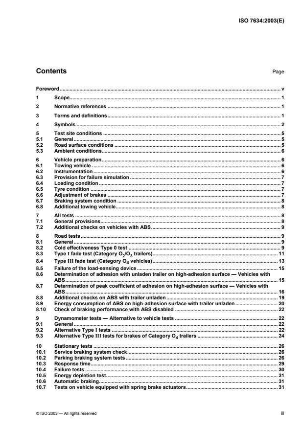 ISO 7634:2003 - Road vehicles -- Compressed-air braking systems -- Test procedures
