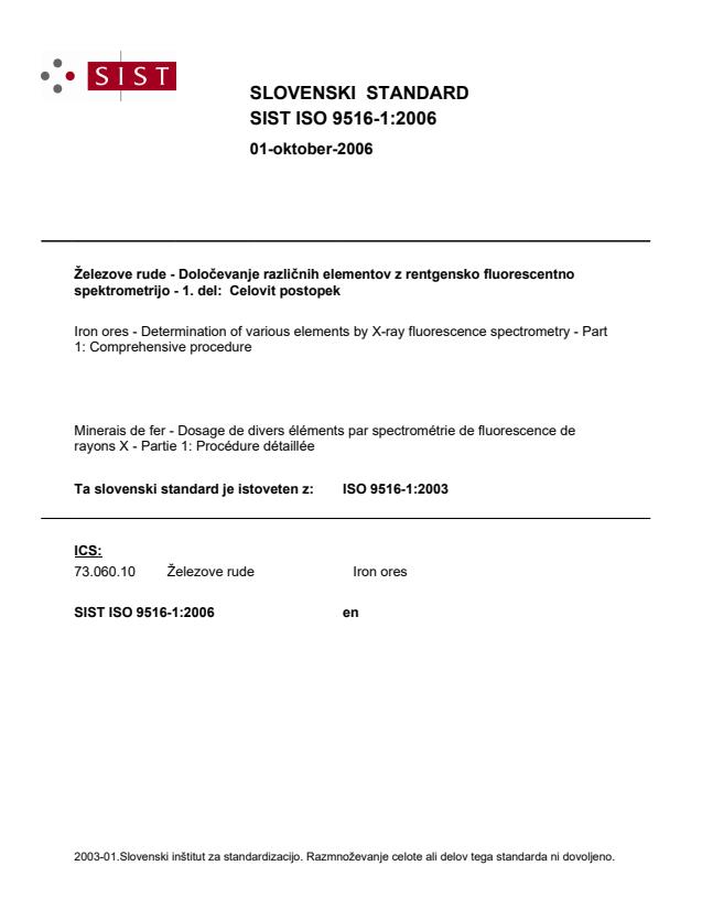 SIST ISO 9516-1:2006