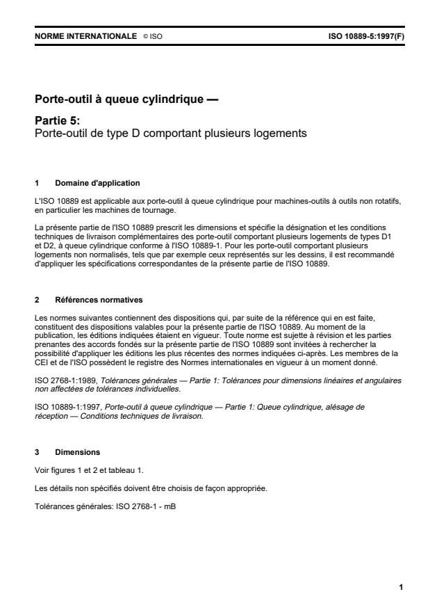 ISO 10889-5:1997 - Porte-outil a queue cylindrique