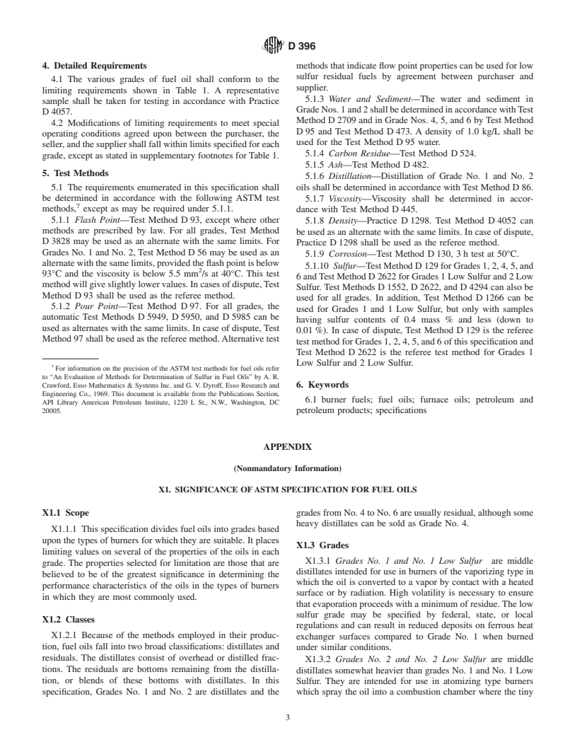 ASTM D396-01 - Standard Specification for Fuel Oils