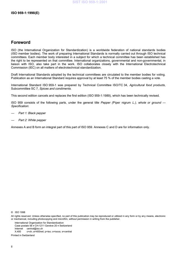 ISO 959-1:1998 ISO 959-1:2001 - Page 4 preview