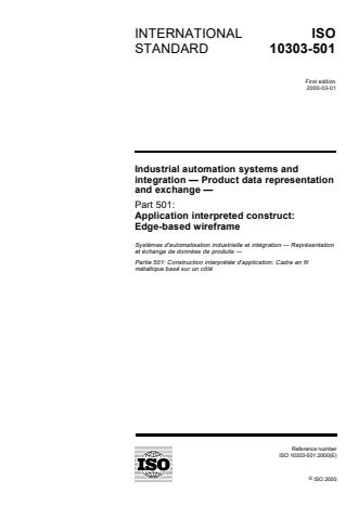 ISO 10303-501:2000 - Industrial automation systems and integration -- Product data representation and exchange