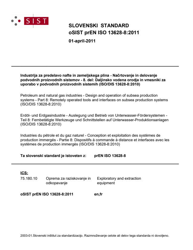 prEN ISO 13628-8:2011