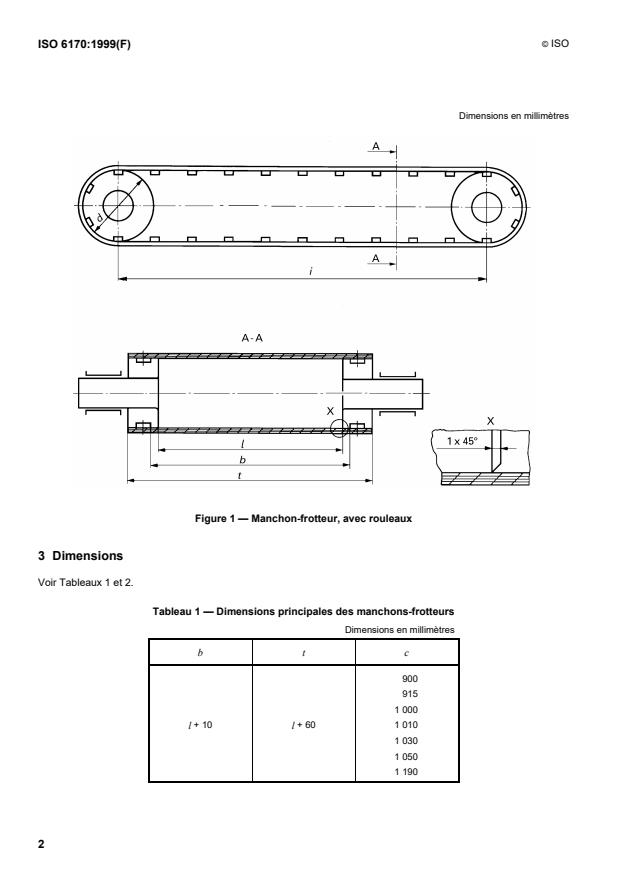 ISO 6170:1999 ISO 6170:1999 - Machines de filature -- Manchons-frotteurs (de sortie) de cardes - Page 4 preview