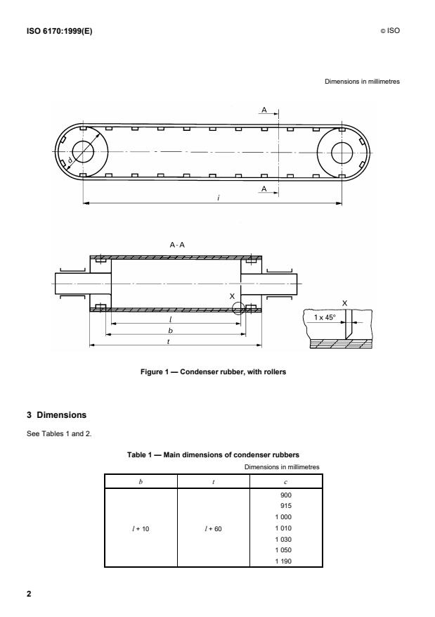 ISO 6170:1999 ISO 6170:1999 - Spinning machinery -- Condenser rubbers for cards - Page 4 preview