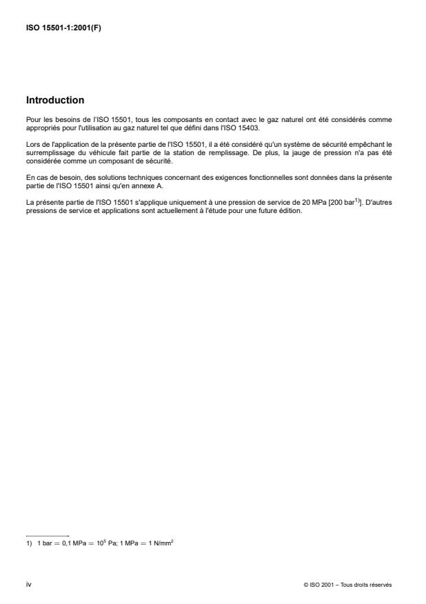 ISO 15501-1:2001 ISO 15501-1:2001 - Véhicules routiers -- Systemes d'alimentation en gaz naturel comprimé (GNC) - Page 4 preview