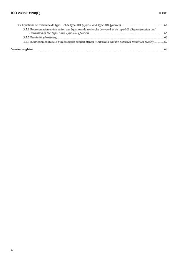 ISO 23950:1998 ISO 23950:1998 - Information et documentation -- Recherche d'information (Z39.50) -- Définition du service de l'application et spécification du protocole - Page 4 preview