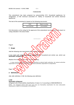 IEC 60335-2-24:1997/AMD1:1998 - Amendment 1 - Safety of household and similar electrical appliances - Part 2: Particular requirements for refrigerating appliances and ice-makers
Released:8/25/1998
Isbn:2831844827 - Page 3 preview