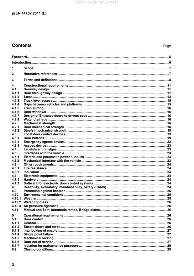 prEN 14752 prEN 14752:2011 - Page 4 preview