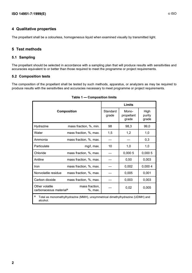 ISO 14951-7:1999 ISO 14951-7:1999 - Space systems -- Fluid characteristics - Page 4 preview