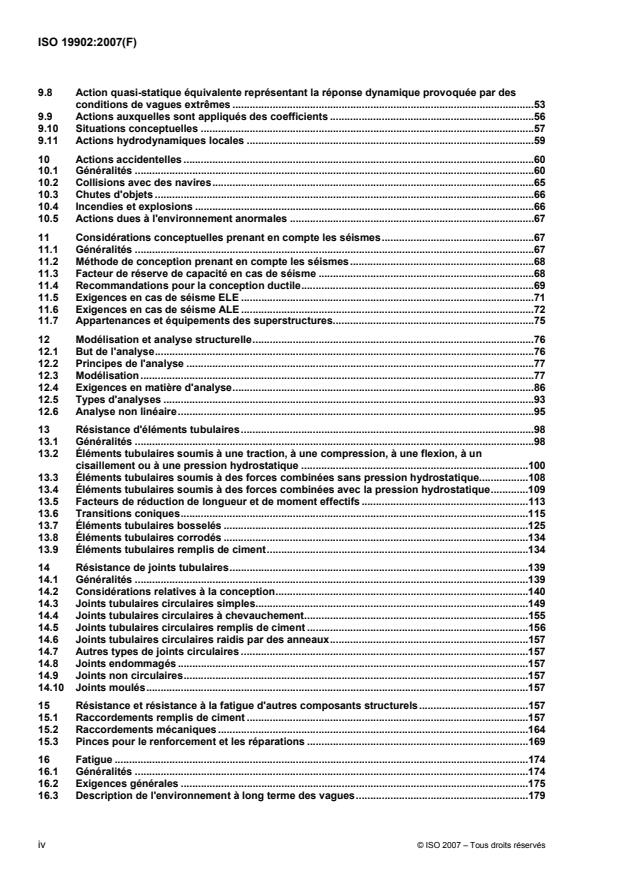 ISO 19902:2007 ISO 19902:2007 - Industries du pétrole et du gaz naturel -- Structures en mer fixes en acier - Page 4 preview