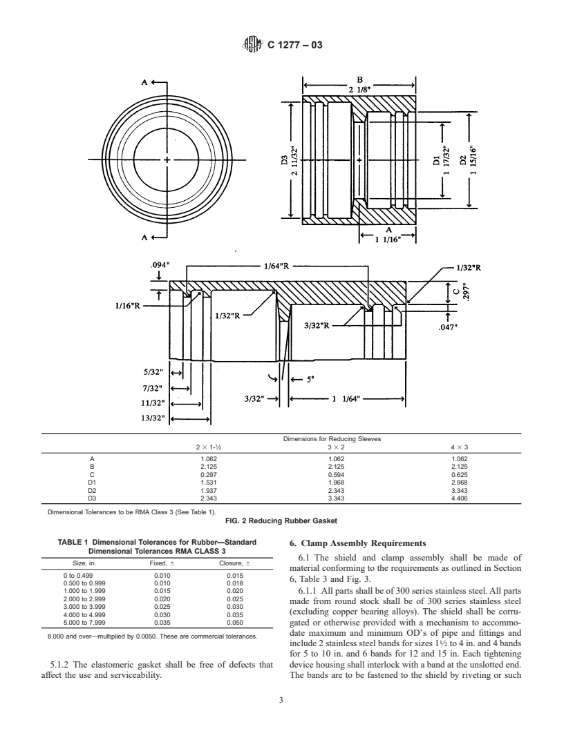 ASTM C1277-03 - Standard Specification for Shielded Couplings Joining Hubless Cast Iron Soil Pipe and Fittings