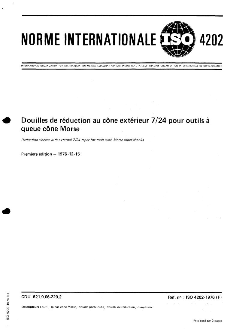 ISO 4202:1976 - Title missing - Legacy paper document
Released:1/1/1976