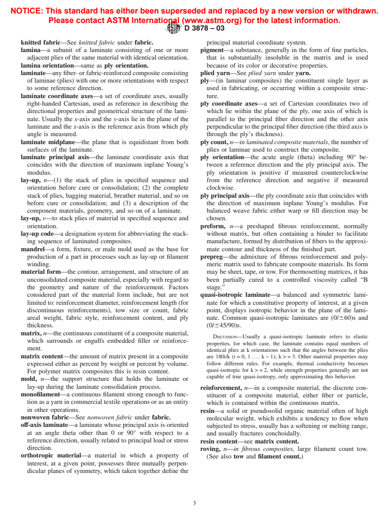 ASTM D3878-03 - Standard Terminology for Composite Materials