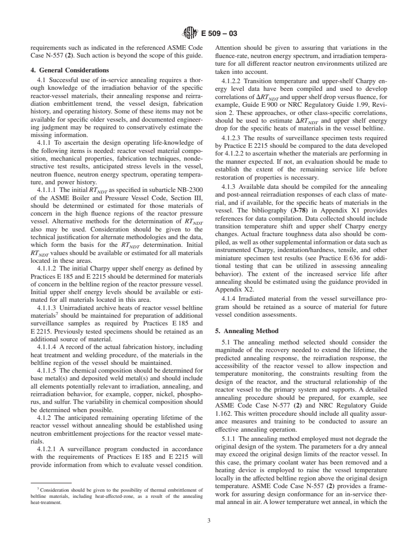 ASTM E509-03 - Standard Guide for In-Service Annealing of Light-Water Cooled Nuclear Reactor Vessels