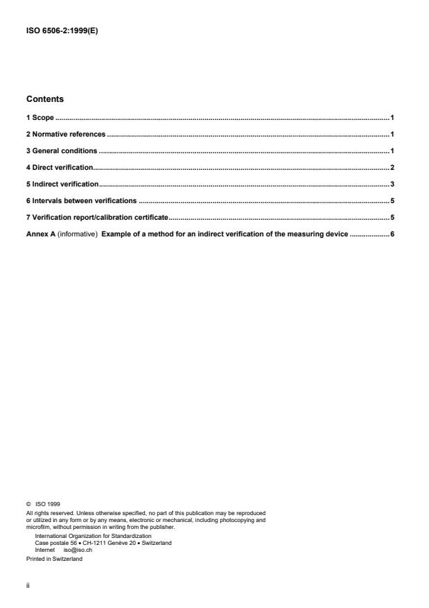 ISO 6506-2:1999 ISO 6506-2:1999 - Metallic materials -- Brinell hardness test - Page 2 preview