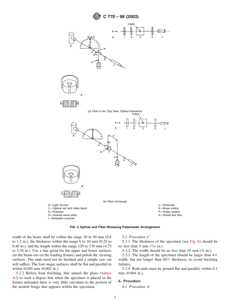 ASTM C770-98(2003) - Standard Test Method for Measurement of Glass Stress&#8212;Optical Coefficient