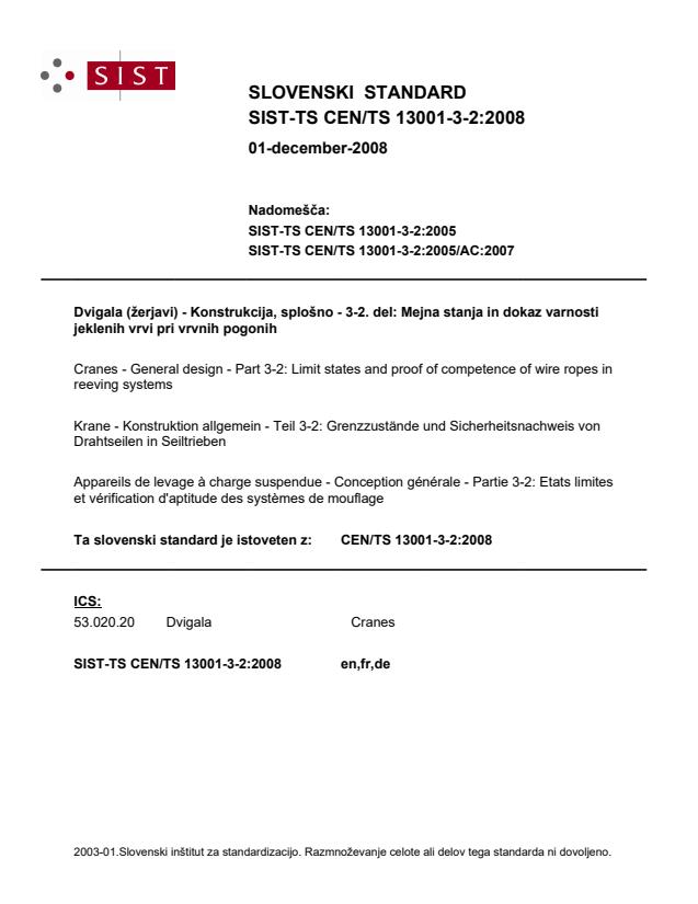 TS CEN/TS 13001-3-2:2008
