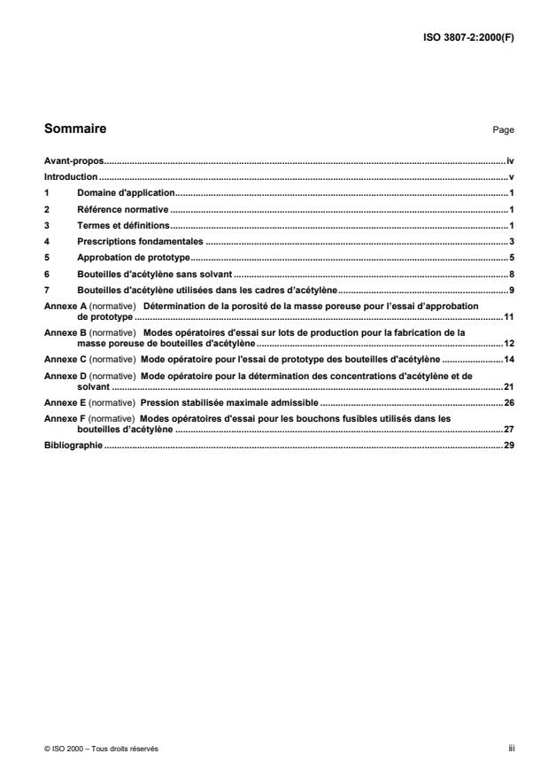 ISO 3807-2:2000 - Bouteilles d'acétylene -- Prescriptions fondamentales