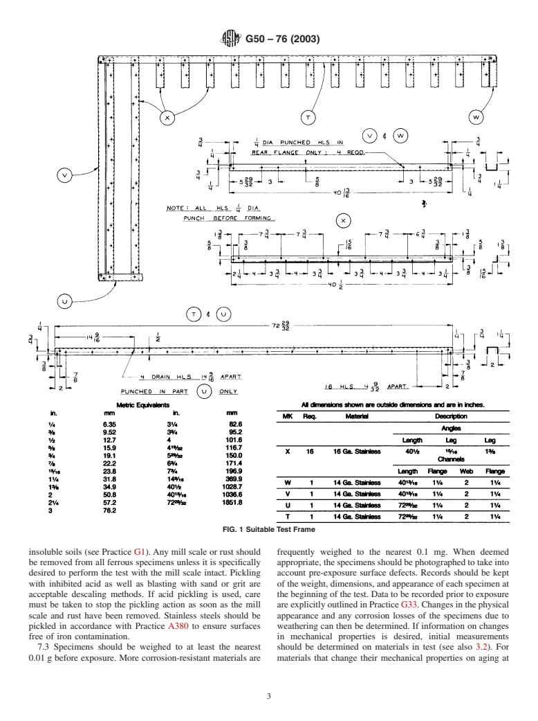 ASTM G50-76(2003) - Standard Practice for Conducting Atmospheric Corrosion Tests on Metals