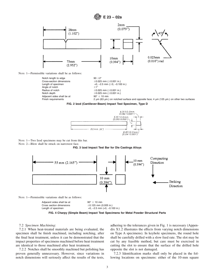 ASTM E23-02a - Standard Test Methods for Notched Bar Impact Testing of Metallic Materials