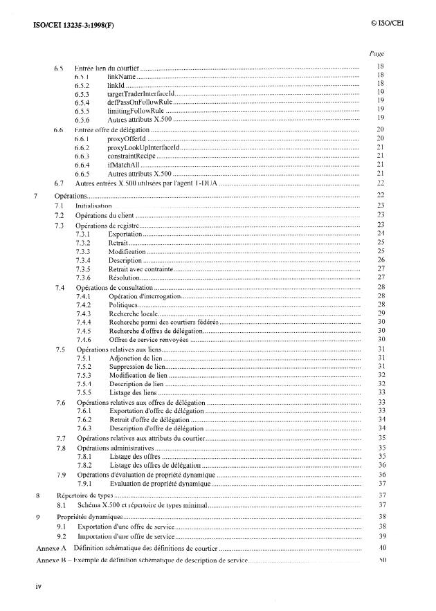 ISO/IEC 13235-3:1998 ISO/IEC 13235-3:1998 - Technologies de l'information -- Traitement réparti ouvert -- Fonction de courtage - Page 4 preview