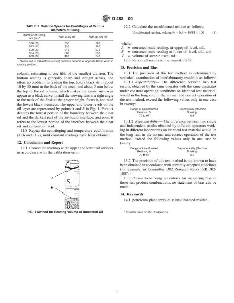 ASTM D483-00 - Standard Test Method for Unsulfonated Residue of Petroleum Plant Spray Oils