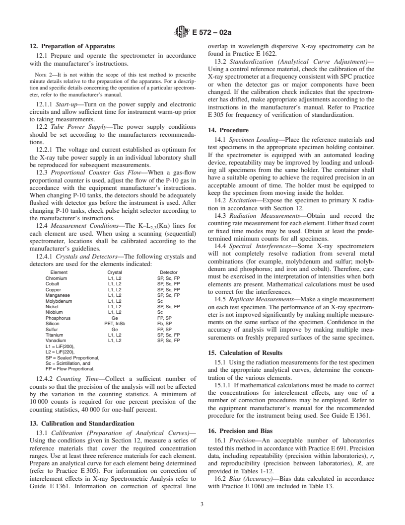 ASTM E572-02a - Standard Test Method for Analysis of Stainless and Alloy Steels by X-ray Fluorescence Spectrometry