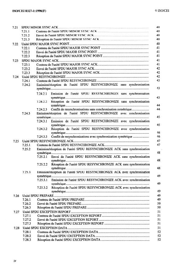 ISO/IEC 8327-1:1996 ISO/IEC 8327-1:1996 - Technologies de l'information -- Interconnexion de systemes ouverts (OSI) -- Protocole de session en mode connexion: Spécification du protocole - Page 4 preview