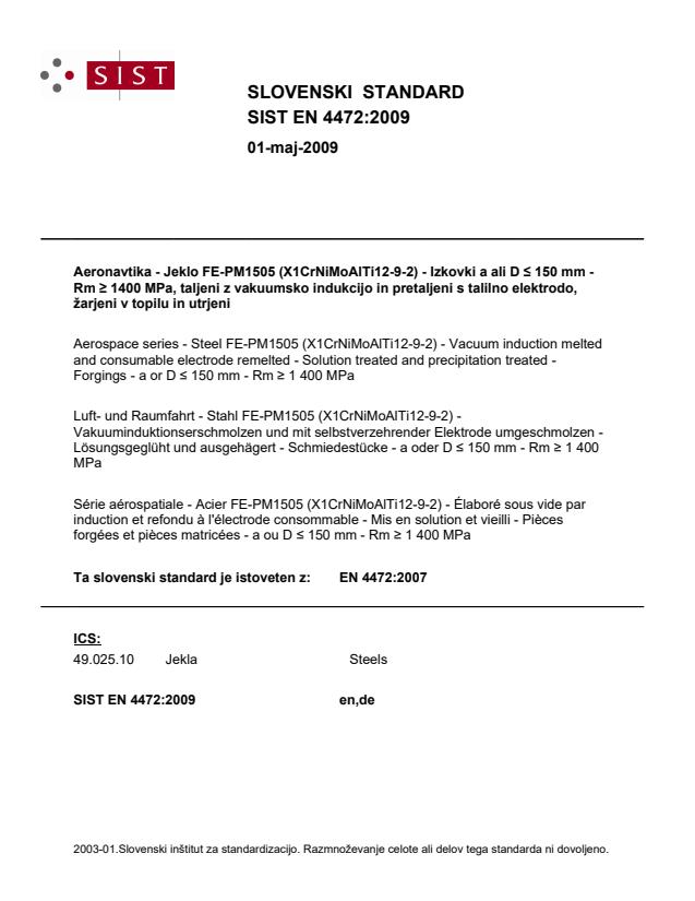 EN 4472:2009
