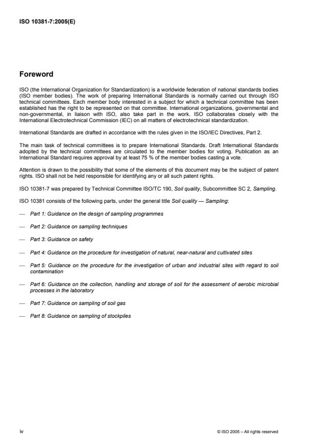 ISO 10381-7:2005 ISO 10381-7:2005 - Soil quality -- Sampling - Page 4 preview