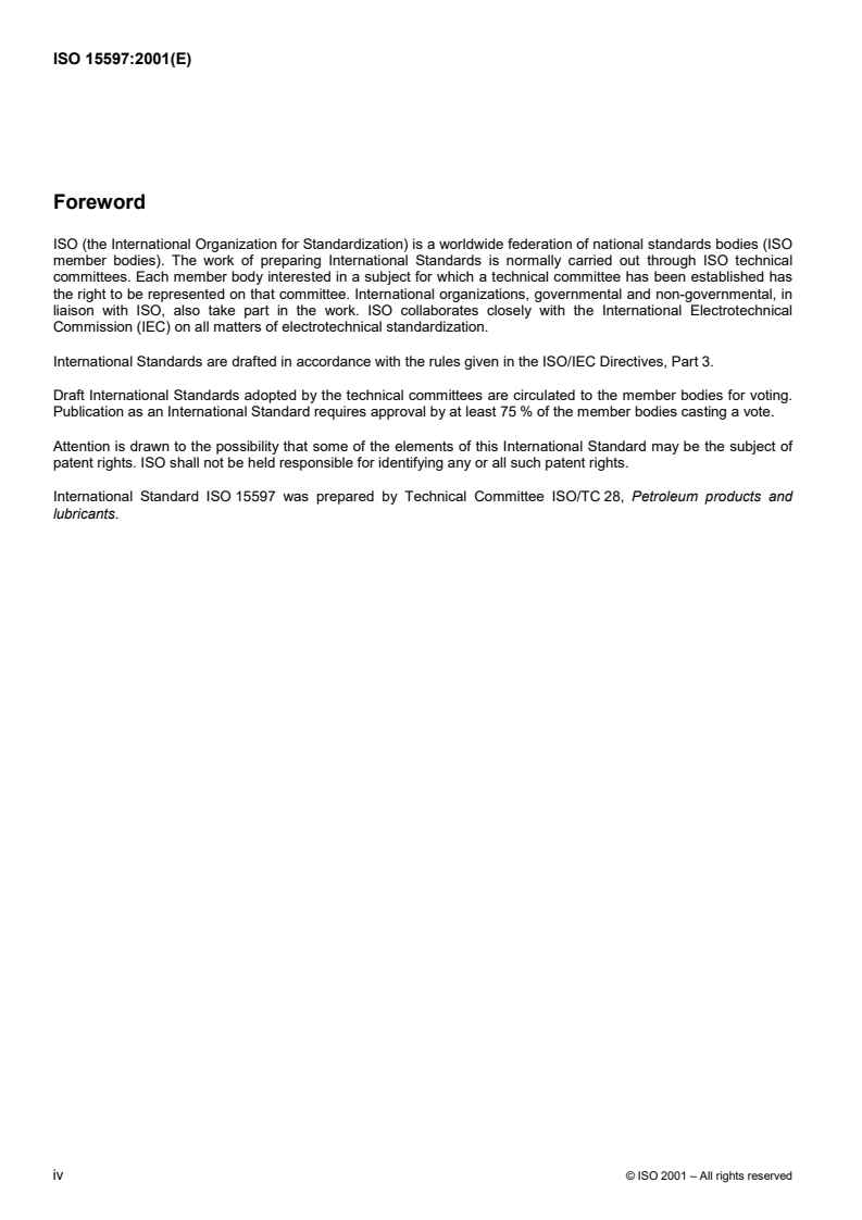 ISO 15597:2001 ISO 15597:2001 - Petroleum and related products — Determination of chlorine and bromine content — Wavelength-dispersive X-ray fluorescence spectrometry
Released:2/8/2001 - Page 4 preview