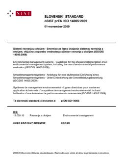 FprEN ISO 14005 prEN ISO 14005:2009 (november) - Page 1 preview