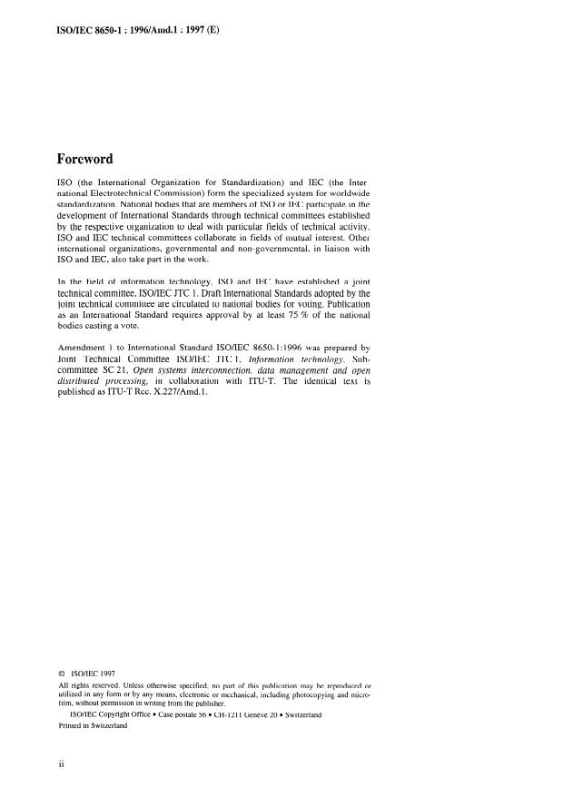 ISO/IEC 8650-1:1996/Amd 1:1997 ISO/IEC 8650-1:1996/Amd 1:1997 - Incorporation of extensibility markers - Page 2 preview