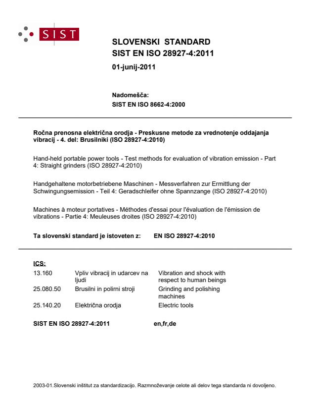 EN ISO 28927-4:2011