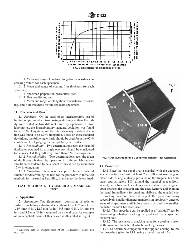 ASTM D522-93a(2001) - Standard Test Methods for Mandrel Bend Test of Attached Organic Coatings