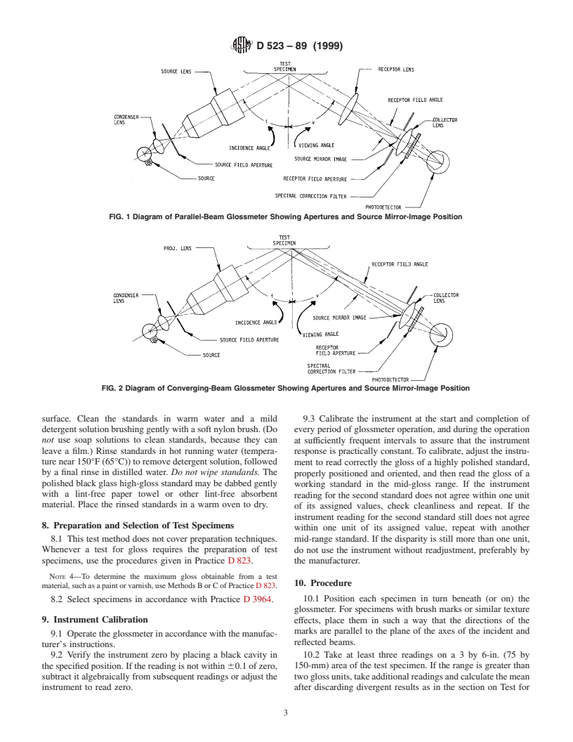 ASTM D523-89(1999) - Standard Test Method for Specular Gloss