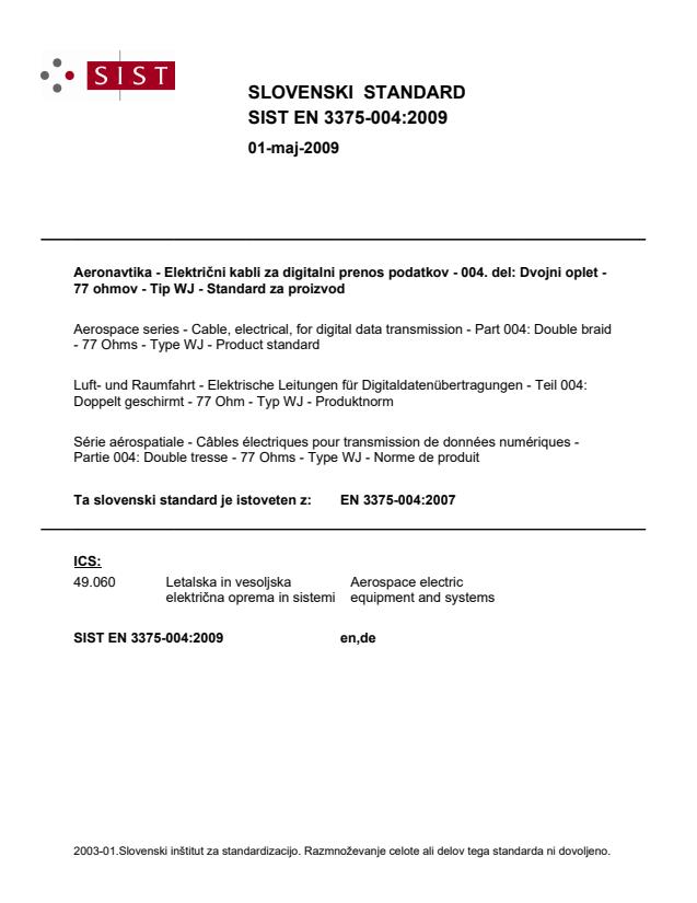 EN 3375-004:2009
