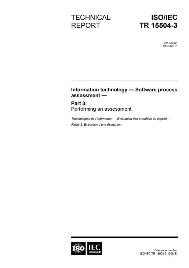 ISO/IEC TR 15504-3:1998 - Information technology -- Software process assessment
