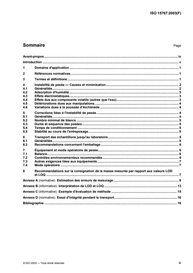 ISO 15767:2003 - Atmospheres des lieux de travail -- Contrôle et caractérisation des erreurs de pesée des aérosols collectés