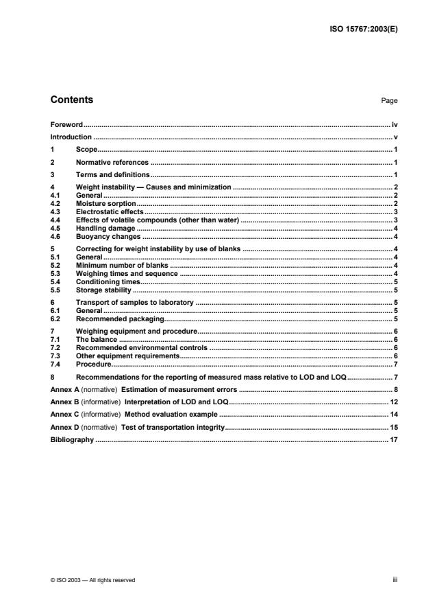 ISO 15767:2003 - Workplace atmospheres -- Controlling and characterizing errors in weighing collected aerosols