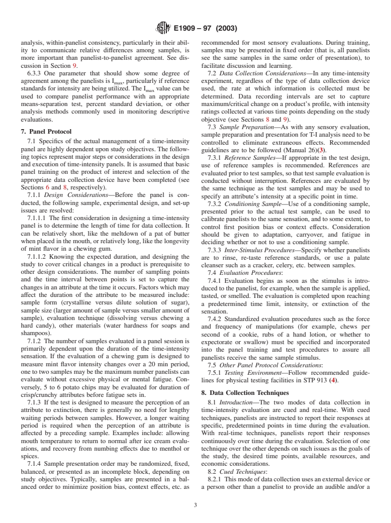 ASTM E1909-97(2003) - Standard Guide for Time-Intensity Evaluation of Sensory Attributes