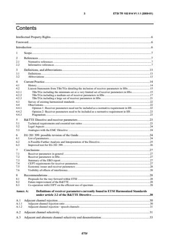 ETSI TR 102 914 V1.1.1 (2009-01) - Electromagnetic compatibility and Radio spectrum Matters (ERM); Aspects and implications of the inclusion of receiver parameters within ETSI standards